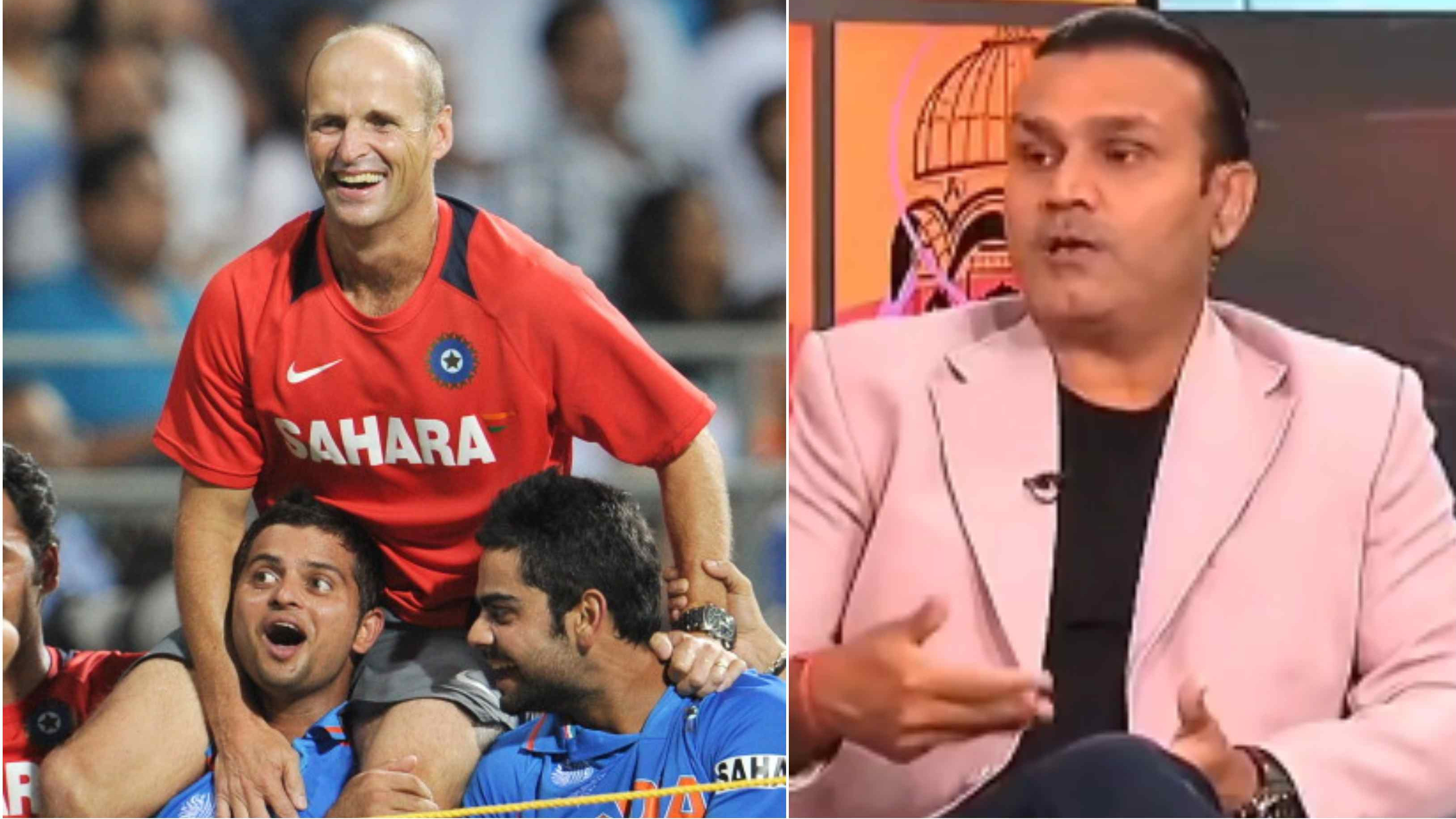 WATCH: Sehwag faces flak for downplaying Kirsten’s role in India's 2011 World Cup victory; fans point out contradictory comments