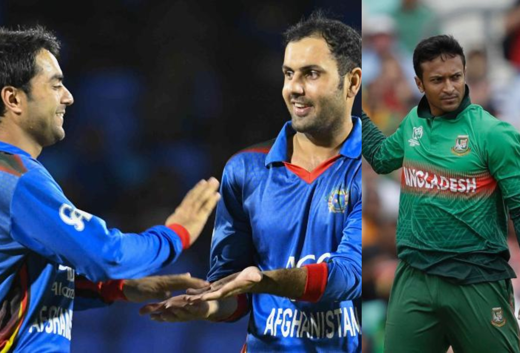 Rashid Khan, Mohammad Nabi and Shakib-Al-Hasan