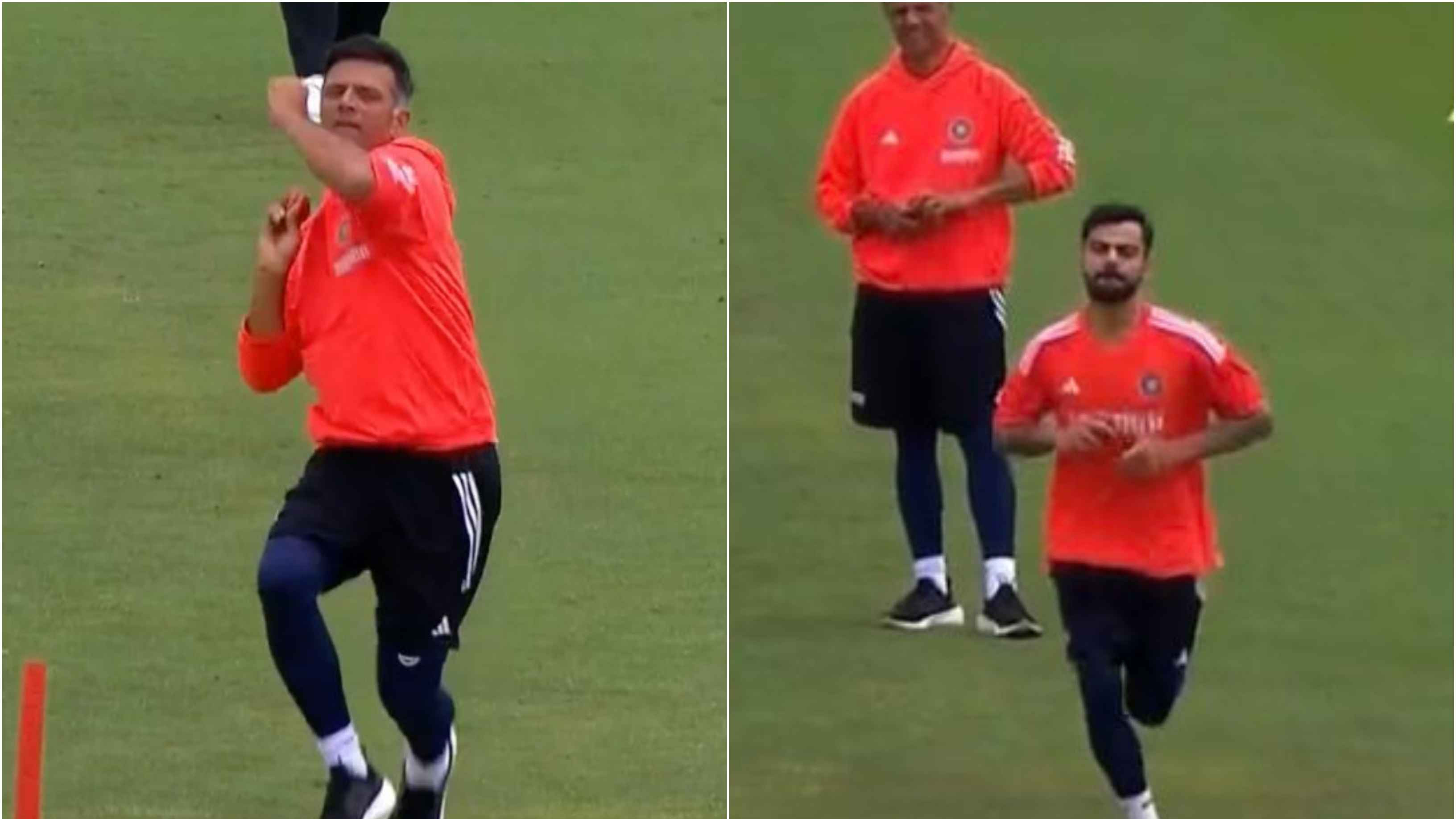 SA v IND 2023-24: WATCH – Rahul Dravid, Virat Kohli bowl medium pace during training; video goes viral