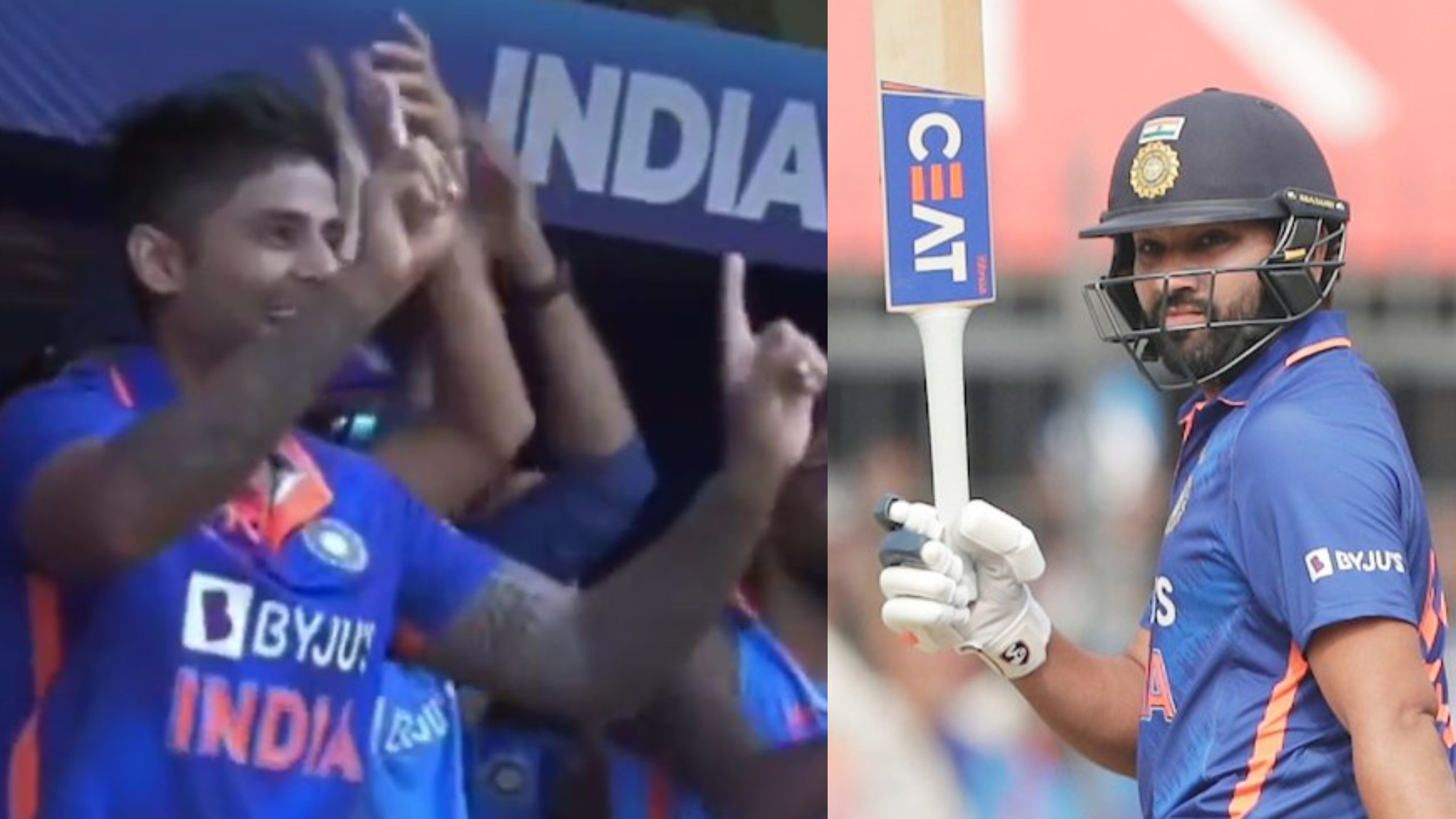 IND v NZ 2023: WATCH- Suryakumar Yadav signals to Rohit Sharma to get a double as he celebrated his 30th ODI century