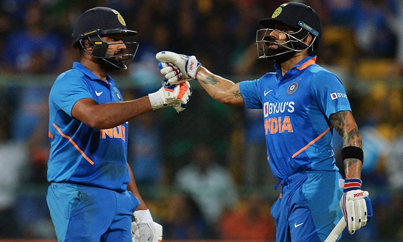 Rohit and Kohli rose to the occasion while chasing Australia's target of 287 | AFP