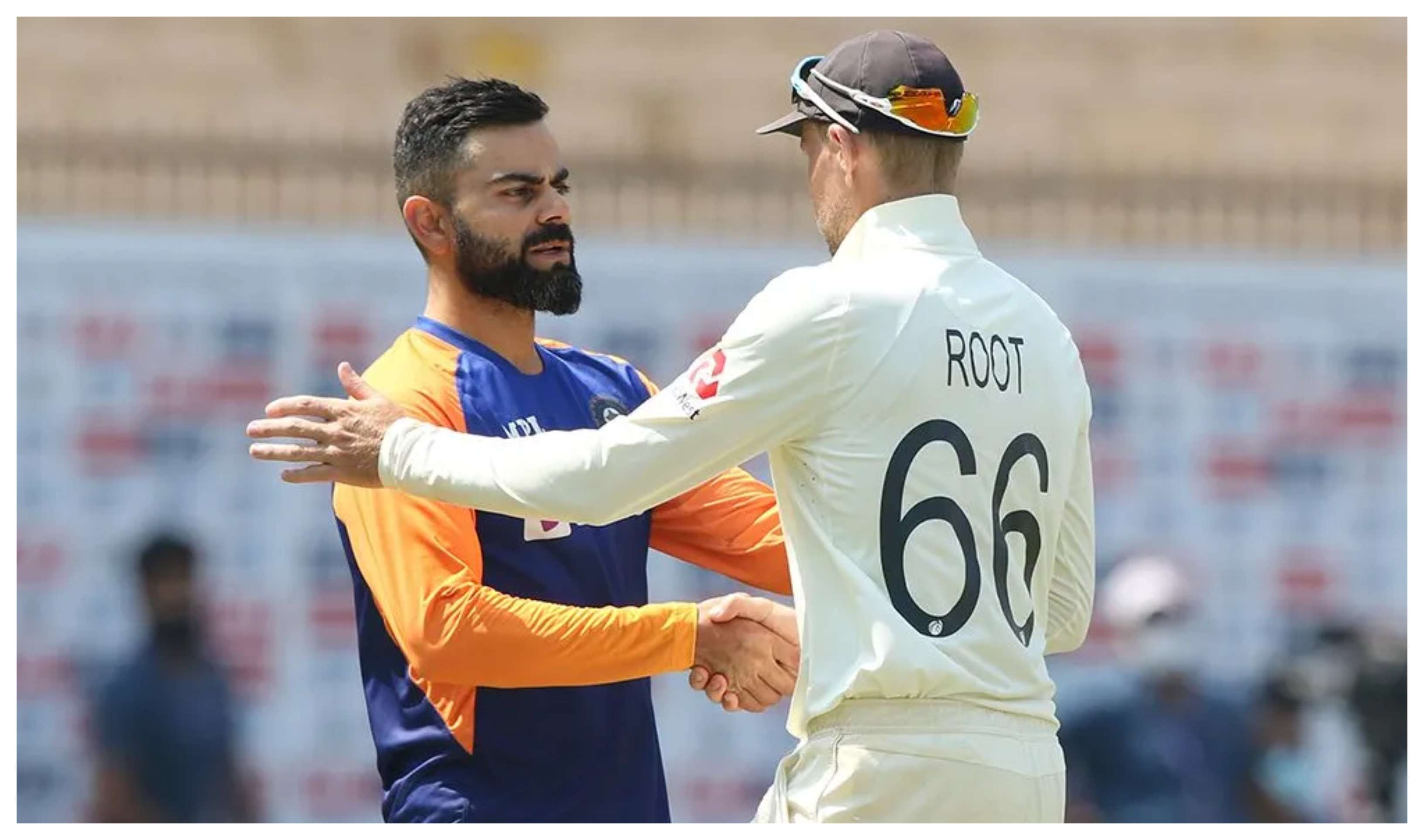 Virat Kohli shakes hand with Joe Root after the conclusion of first Test in Chennai | BCCI