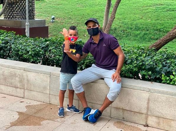 Dhawan with his son Zoravar | Instagram