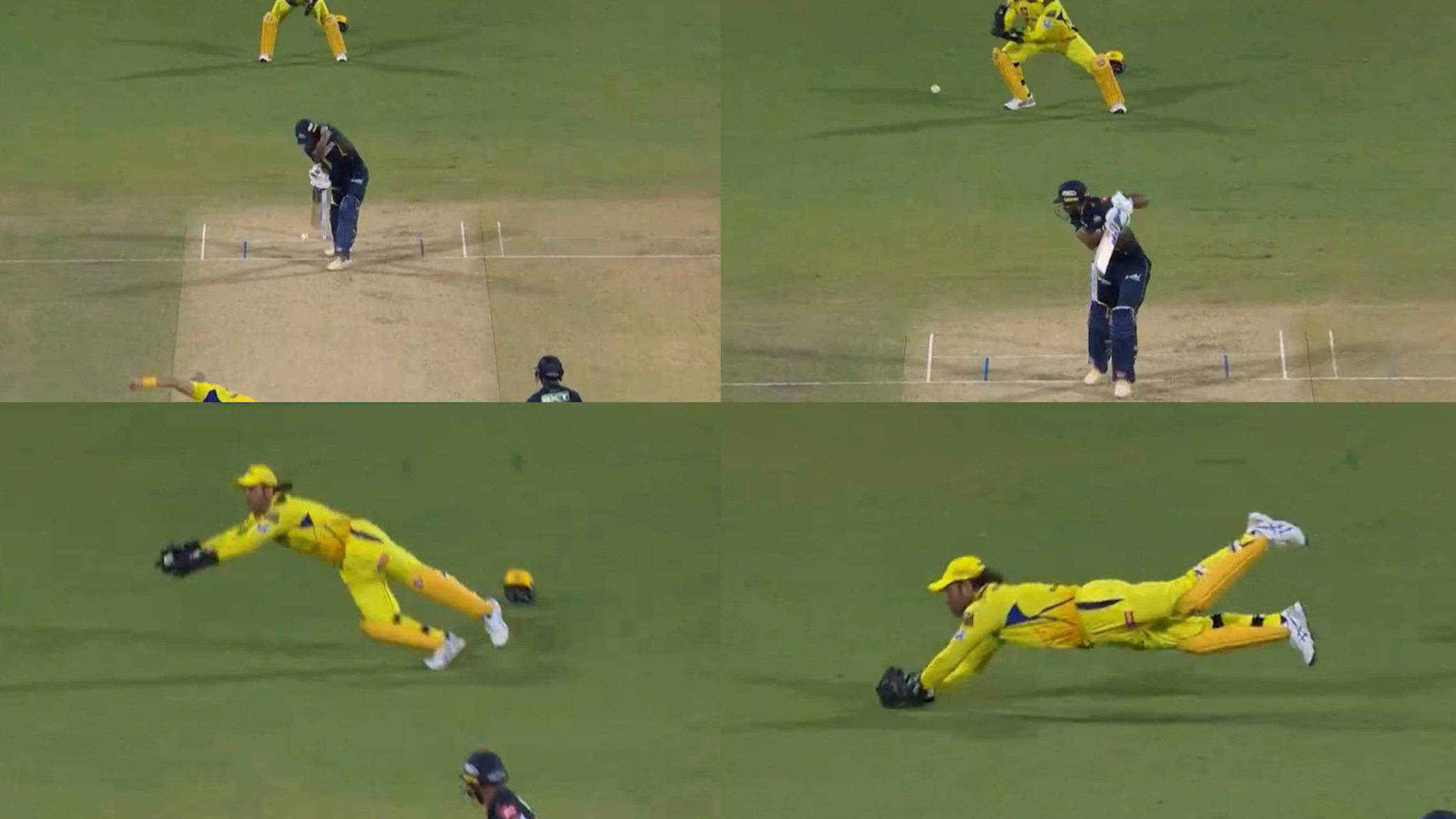 IPL 2024: WATCH- MS Dhoni shows amazing agility take to a stunning diving catch in CSK v GT match