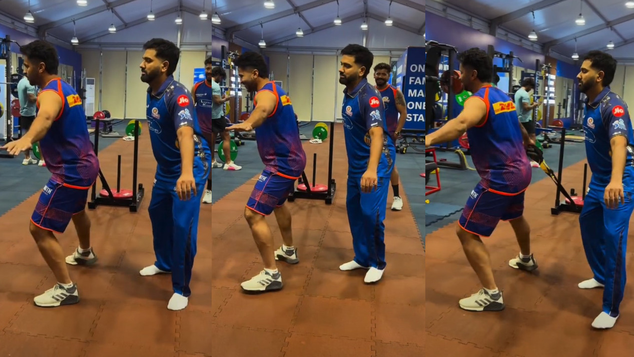 IPL 2026: WATCH- Rohit Sharma’s funny mimicry of Shardul Thakur working out in gym