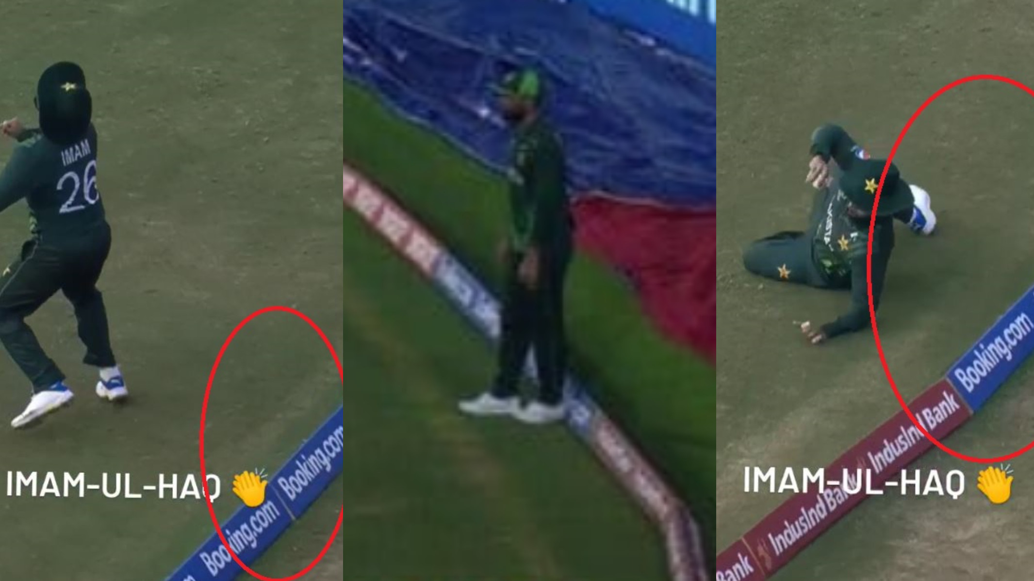 CWC 2023: WATCH- Imam Ul Haq’s catch to dismiss Kusal Mendis; fans allege boundary rope being pushed back by fielder