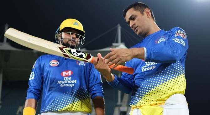 Suresh Raina and MS Dhoni | @ChennaiIPL/Twitter