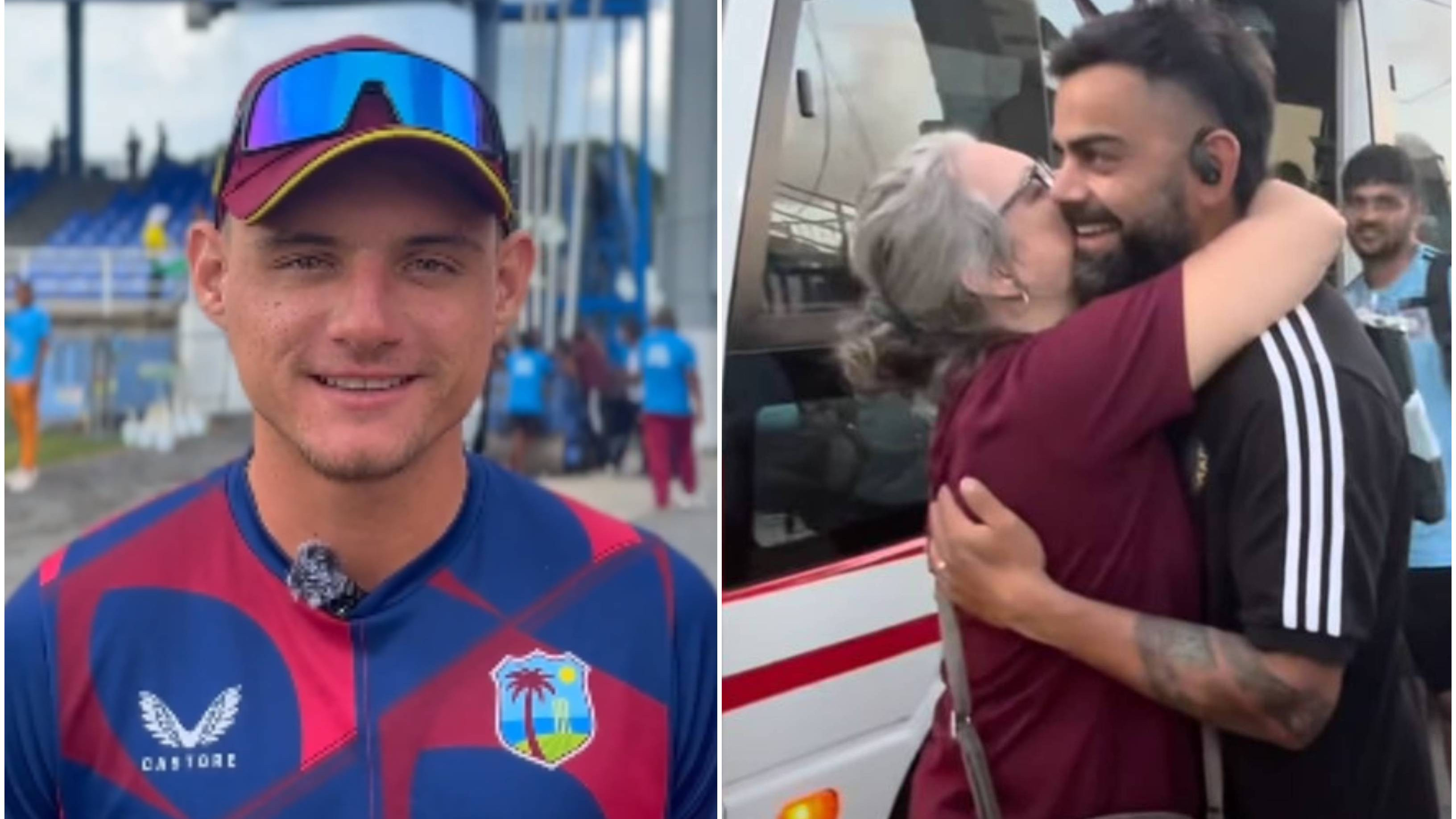 WI v IND 2023: WATCH – “Made her day, made her year probably,” Joshua Da Silva reacts to Virat Kohli meeting her mother