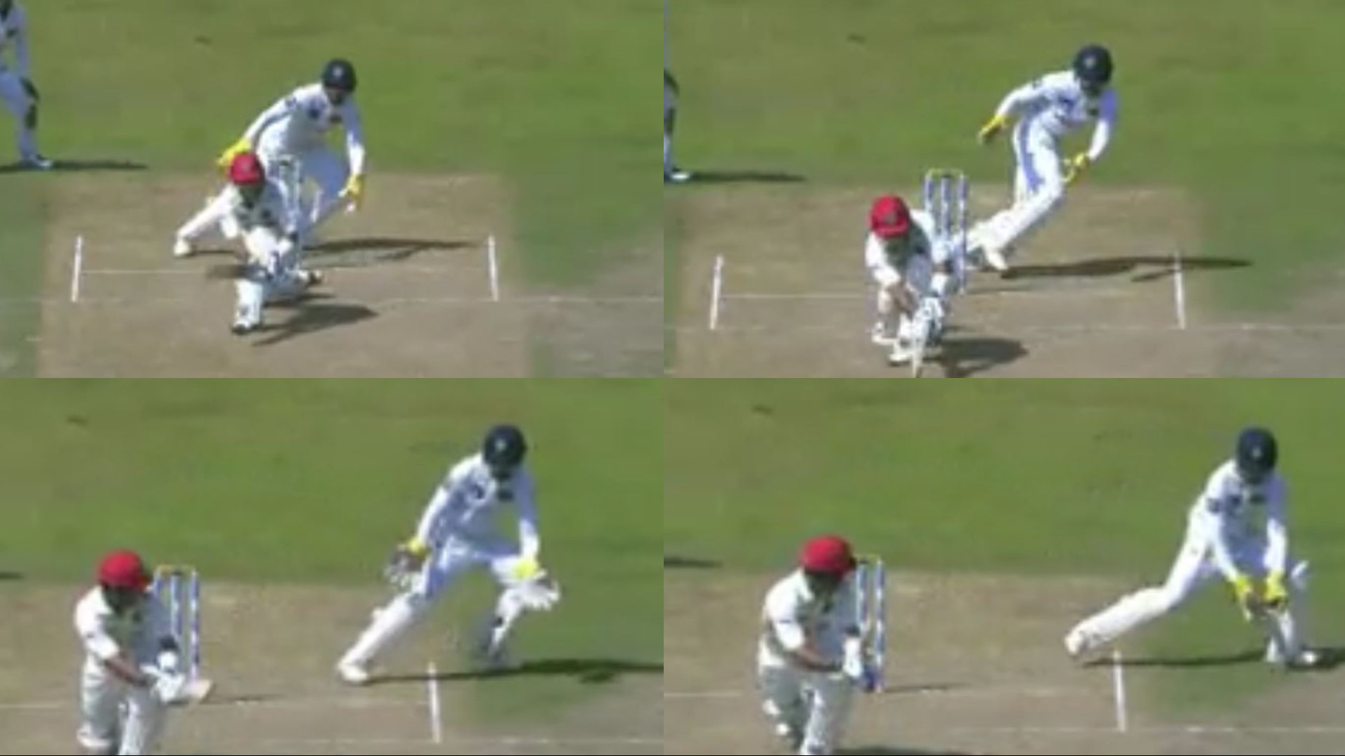 WATCH- Sri Lanka’s Sadeera Samarawickrama takes an astonishing catch behind stumps against Afghanistan