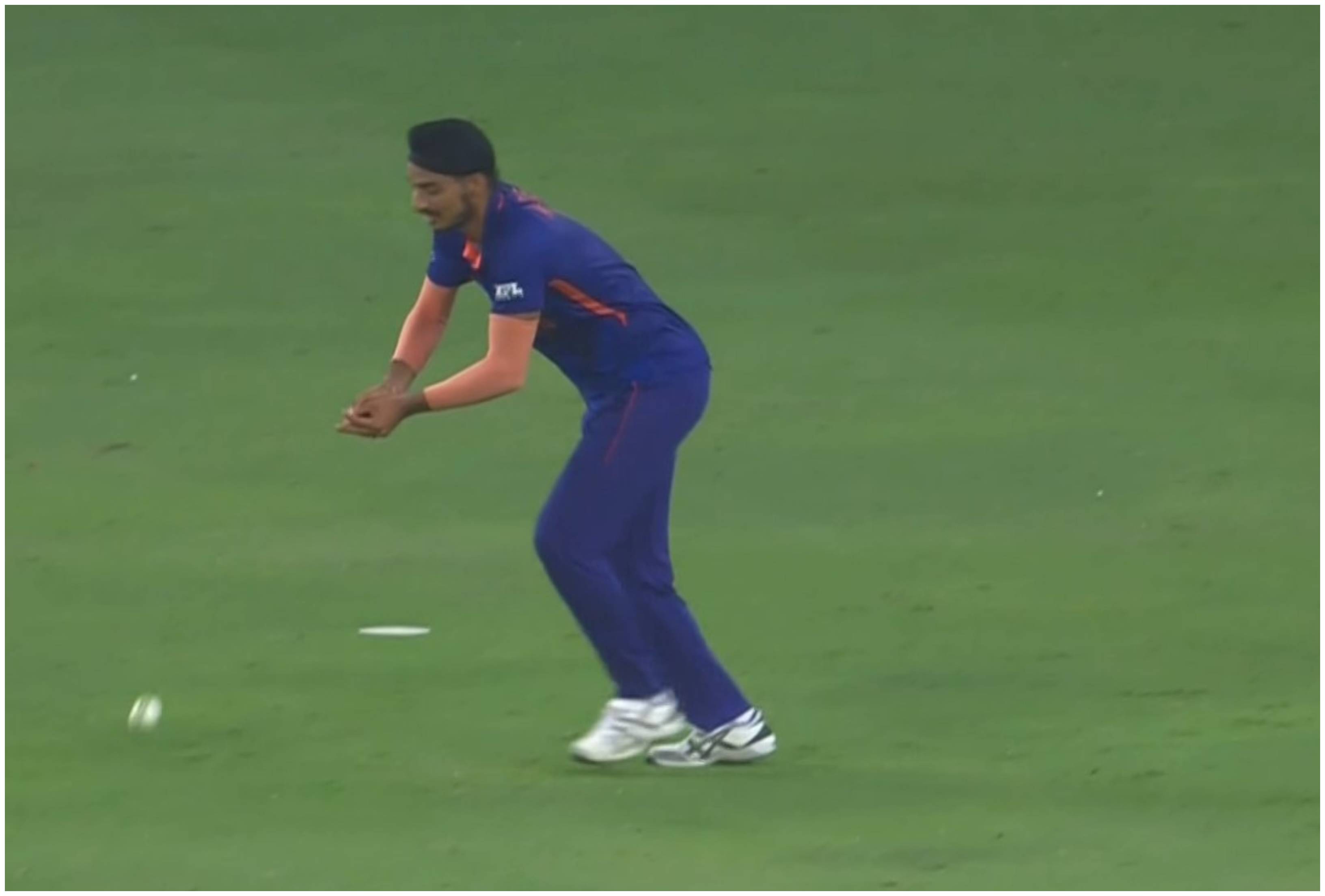 Arshdeep Singh was trolled and abused after this drop catch | Screengrab/Hotstar
