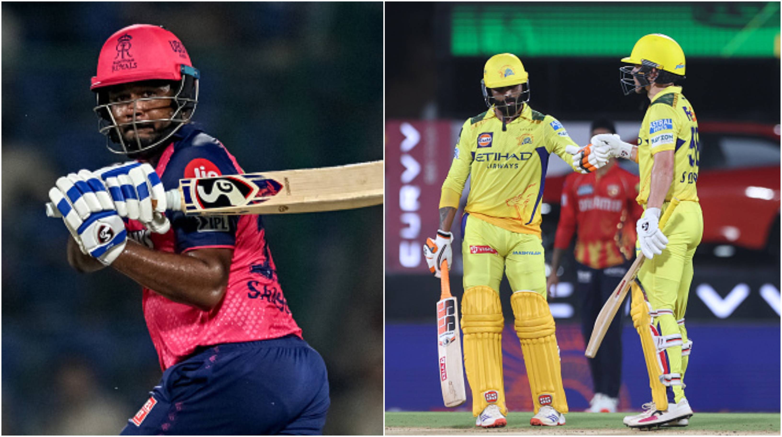 Sanju Samson, Ravindra Jadeja and Sam Curran | Getty