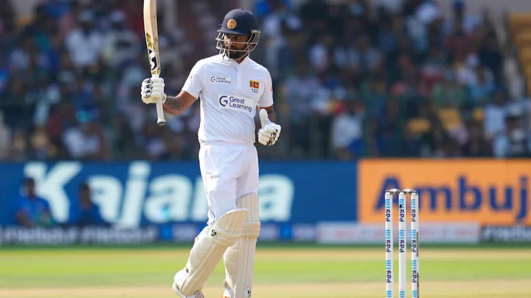 Karunaratne score 107 in 4th innings of recent Bengaluru Test vs india | BCCI