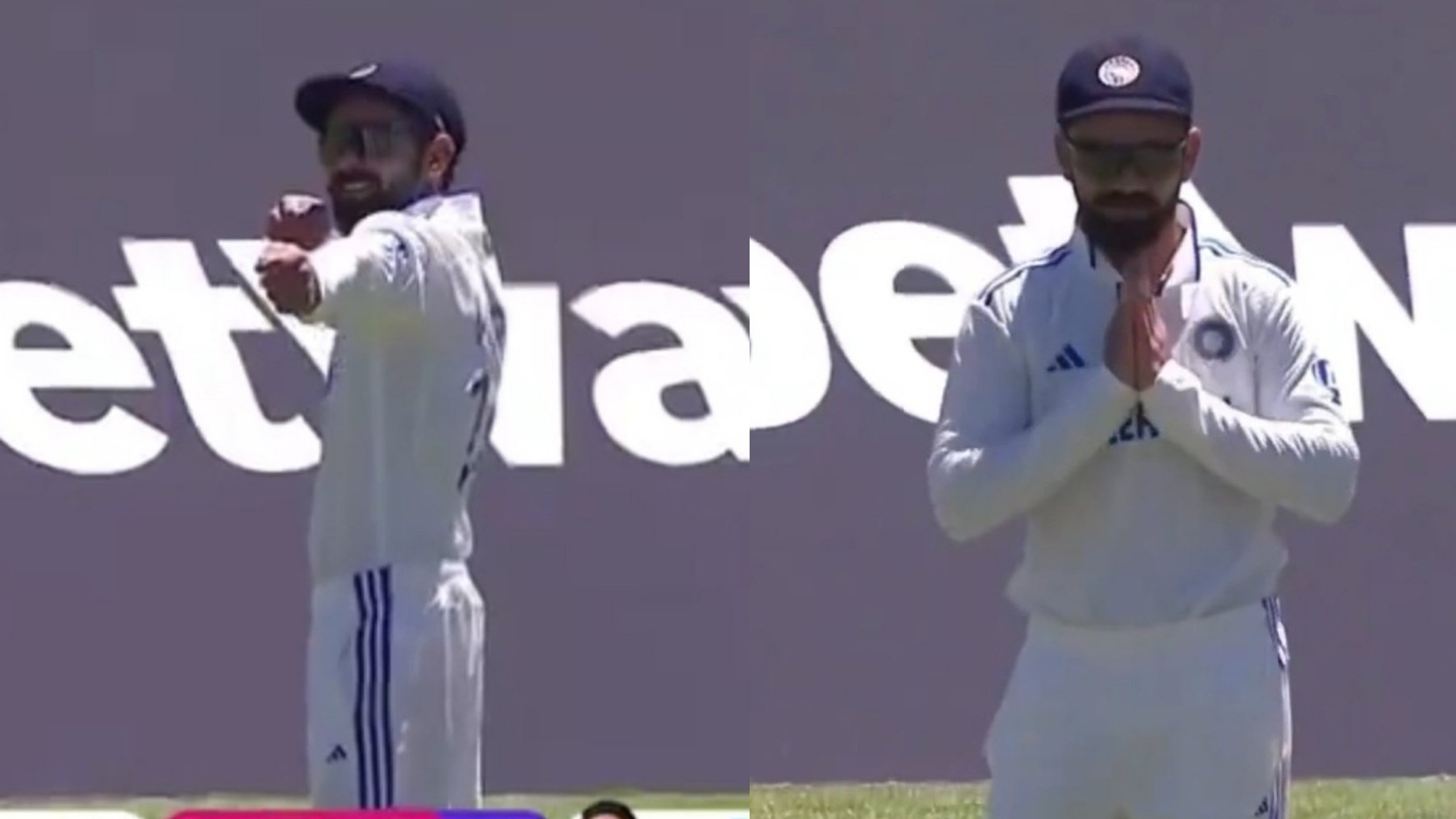 SA v IND 2023-24: WATCH- Virat Kohli's bow-arrow pose as ‘Ram Siya Ram’ song plays; welcomes Keshav Maharaj with a namaste