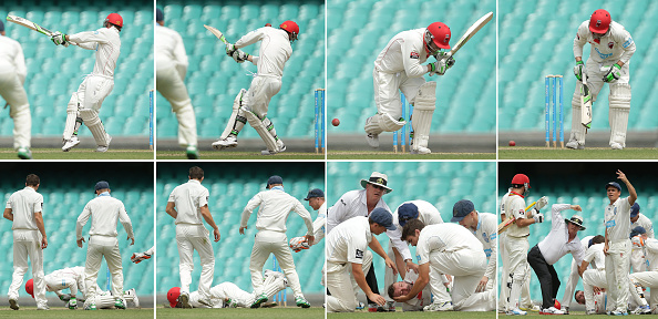 Phil Hughes passed away after a bouncer hit him on the back of the neck | Getty