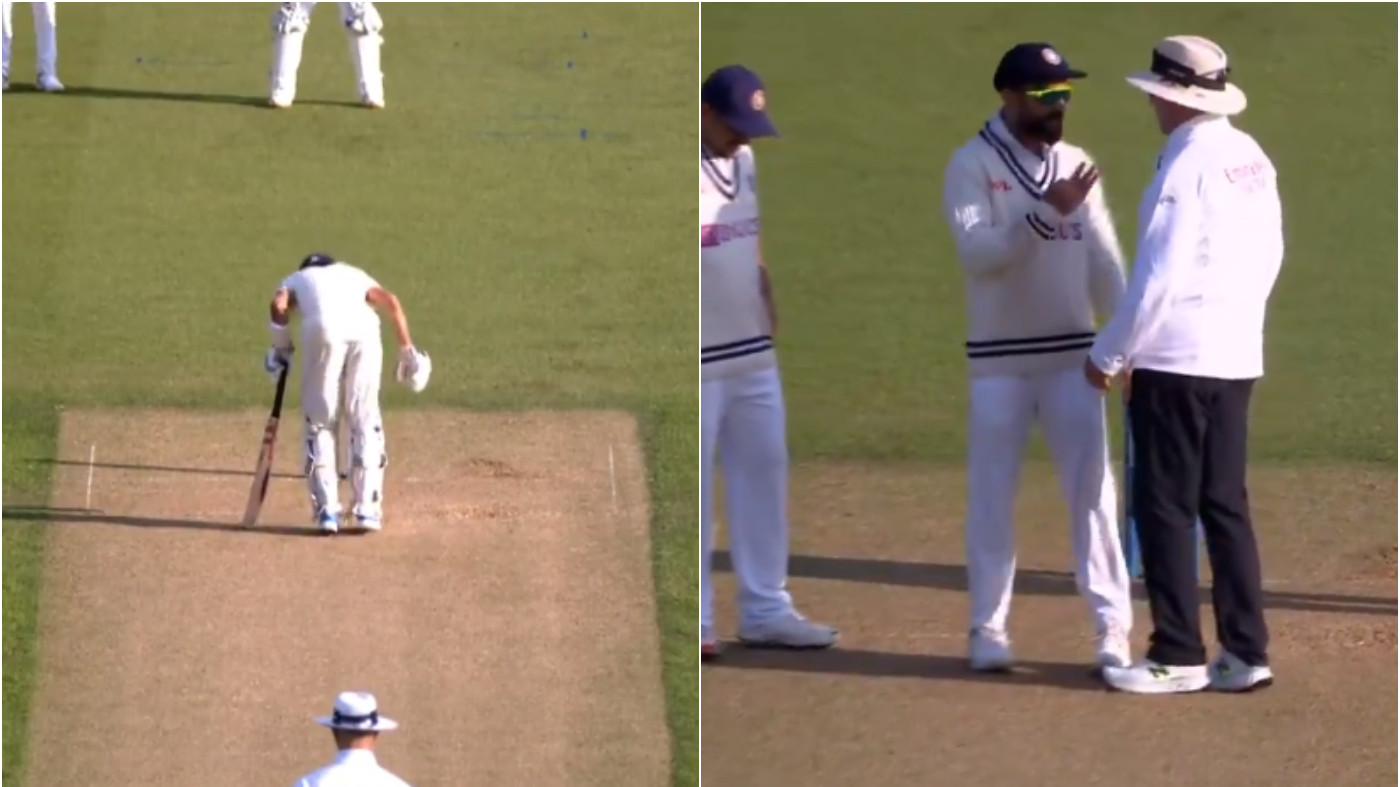 ENG v IND 2021: WATCH - Kohli complaints after Hameed takes guard near protected area on the pitch