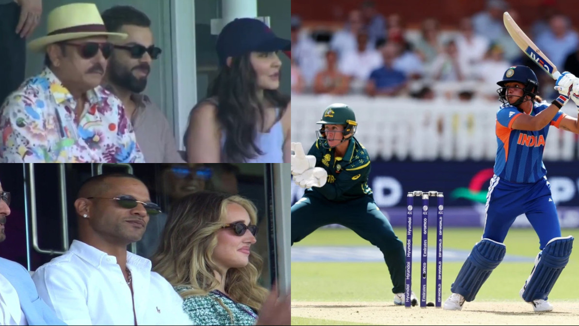 Women’s T20 WC 2026: WATCH- Virat Kohli, Anushka Sharma, Ravi Shastri and Shikhar Dhawan cheers for India women against Australia