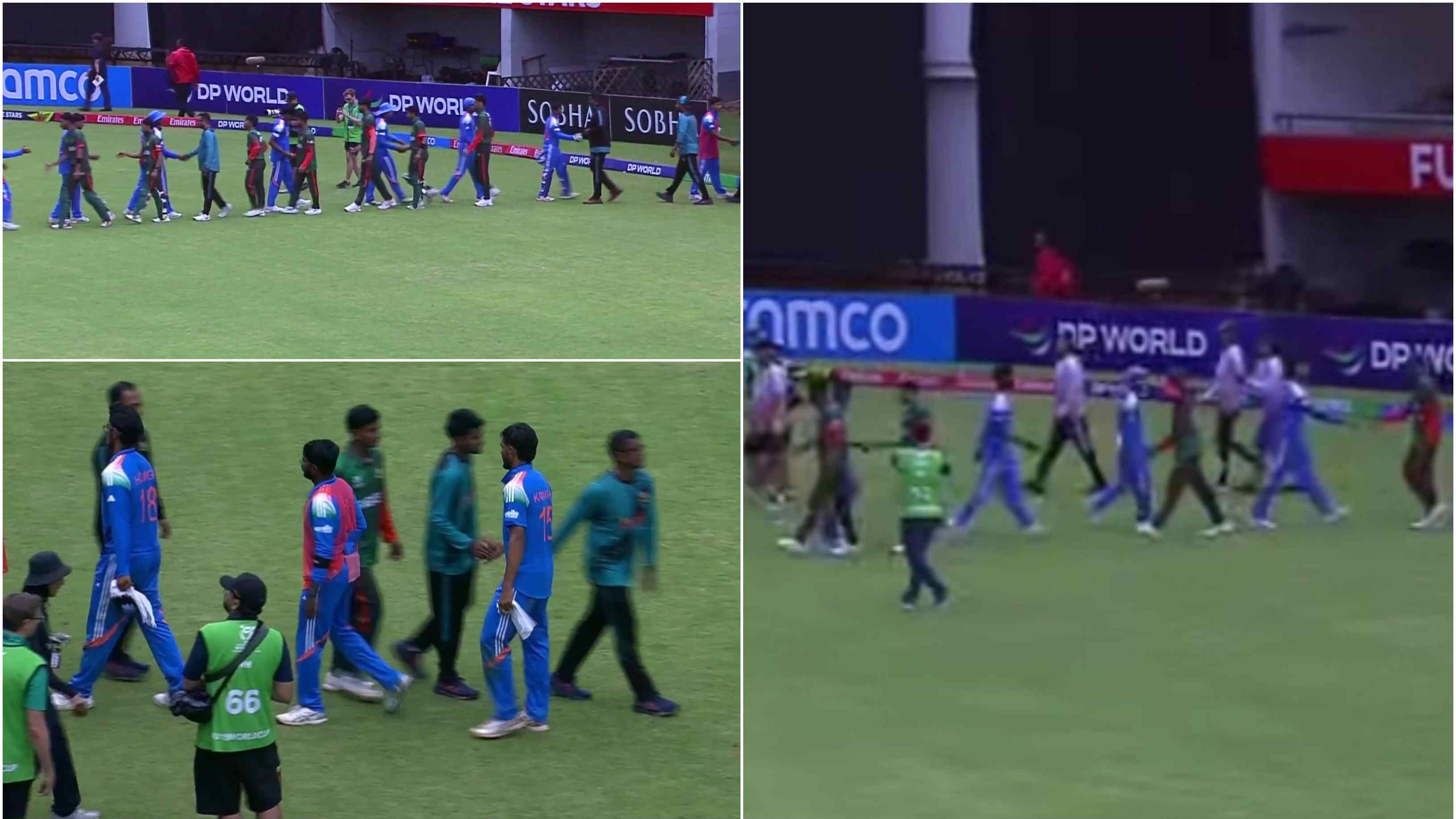 India, Bangladesh players engage in customary handshakes in U19 World Cup after BCB's toss clarification