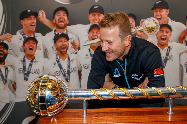Neil Wagner poses with the ICC World Test Championship Mace | Getty Images