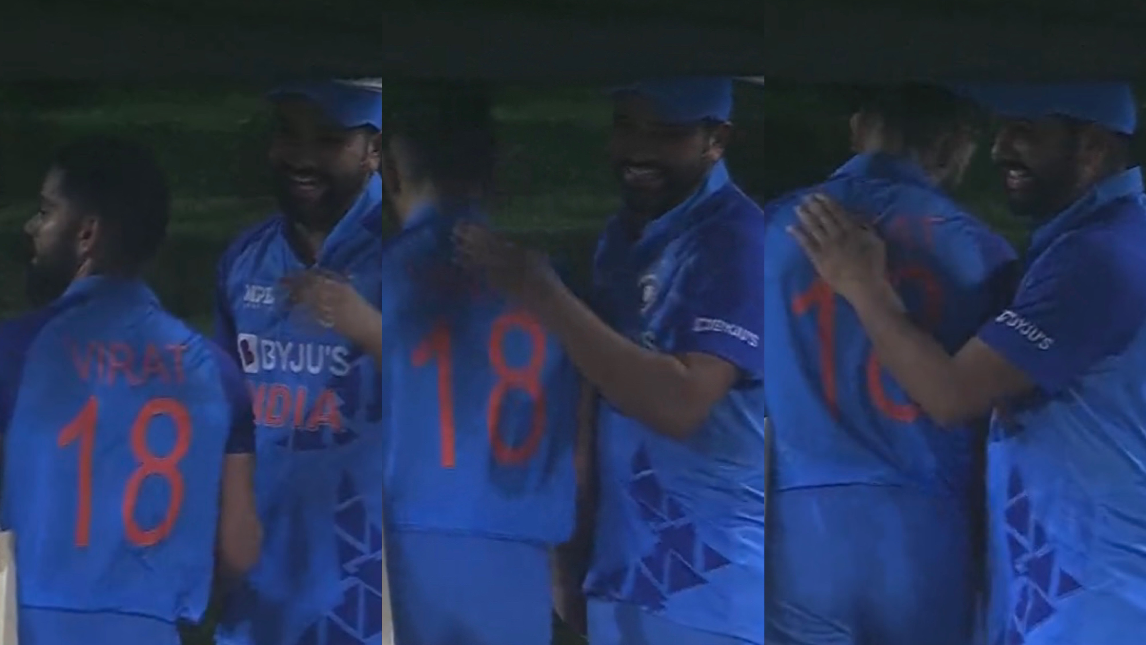 IND v AUS 2022: WATCH - Rohit Sharma pats Virat Kohli’s back after his match-winning 63 in 4th T20I