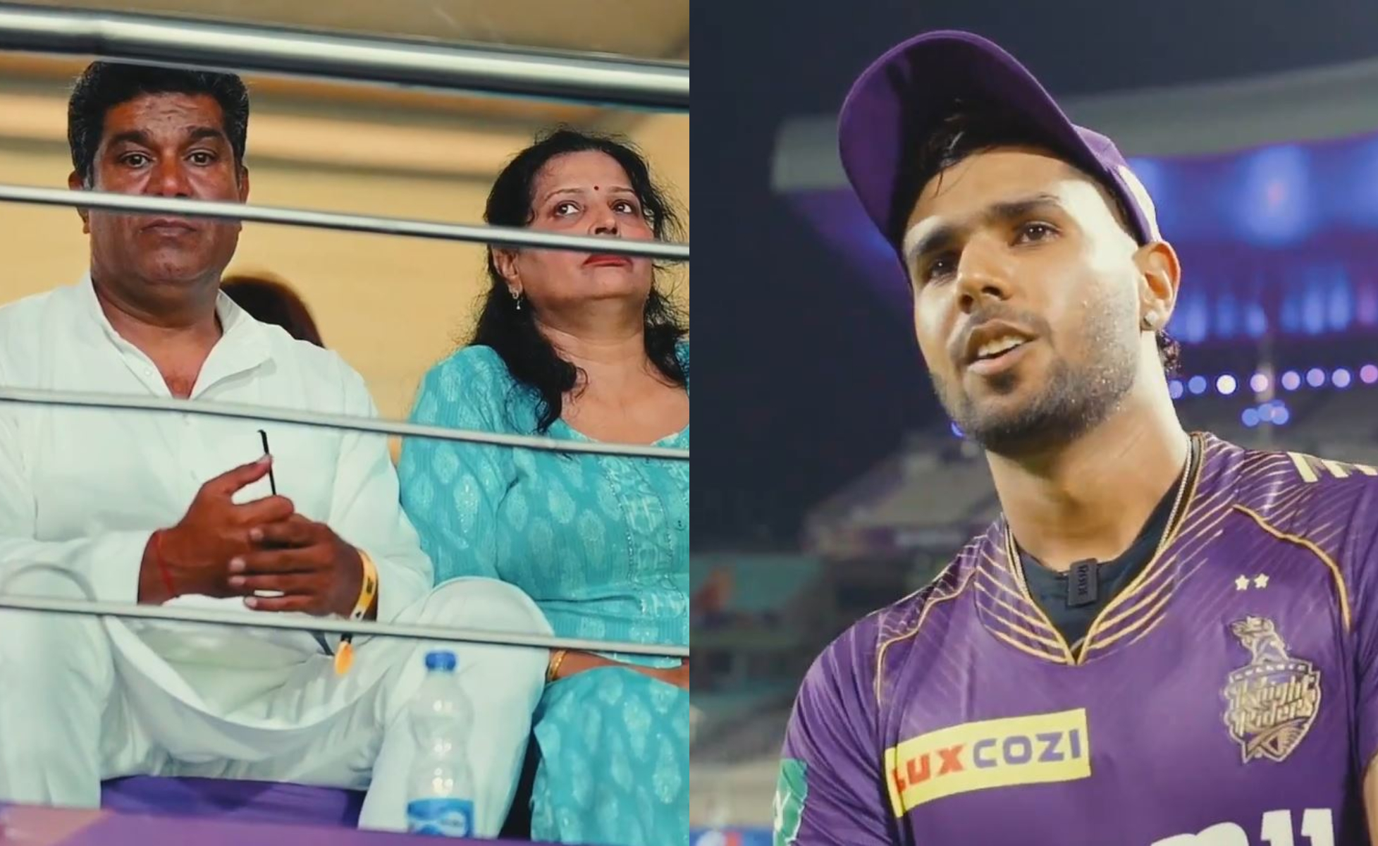 Harshit Rana's parents in attendance to watch him play | Instagram