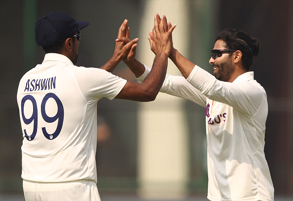 Ashwin and Jadeja shared all the ten wickets for the second time in a Test innings | Getty