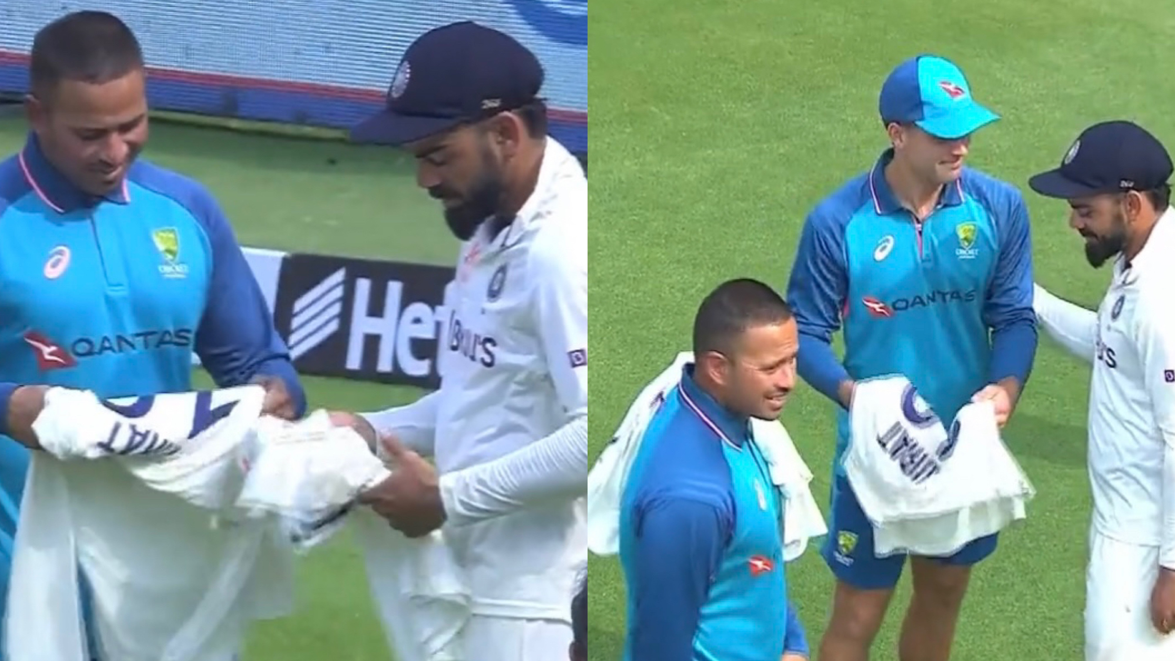 IND v AUS 2023: WATCH - Virat Kohli gifts his jersey to Usman Khawaja, Alex Carey after Ahmedabad Test