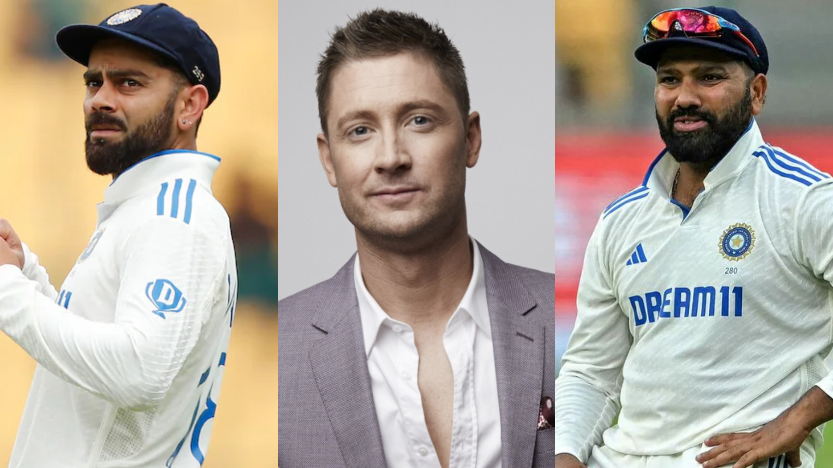 BGT 2024: Michael Clarke says Virat Kohli and Rohit Sharma might retire if they fail to perform in Australia Tests