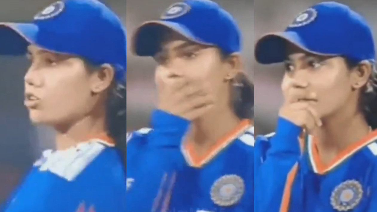 WATCH- Vaishnavi Sharma uses expletives during 4th T20I; cheekily covers mouth after realizing she’s on camera