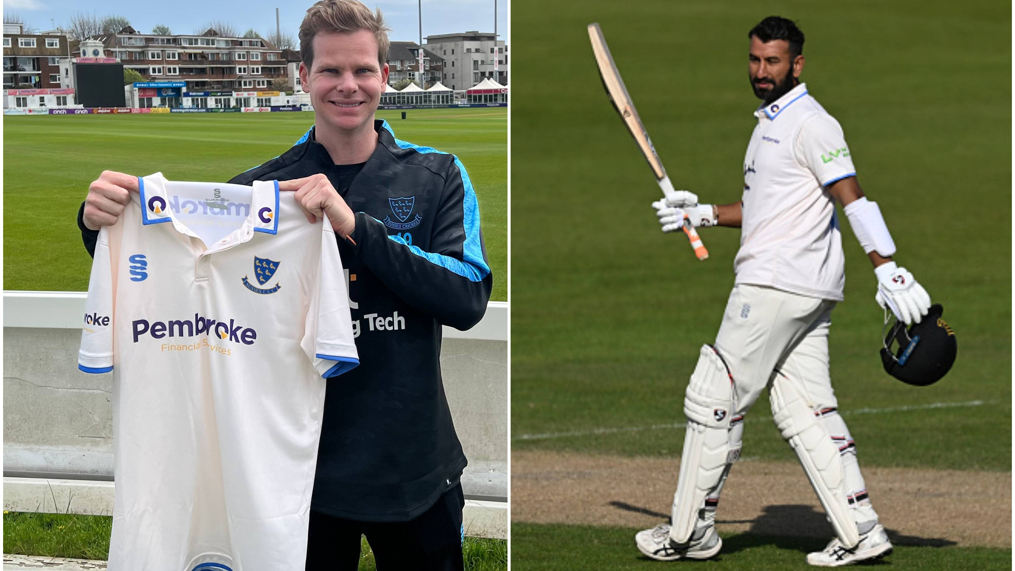 “Hopefully we can spend a bit of time together in the middle,” Smith excited to play alongside Pujara for Sussex