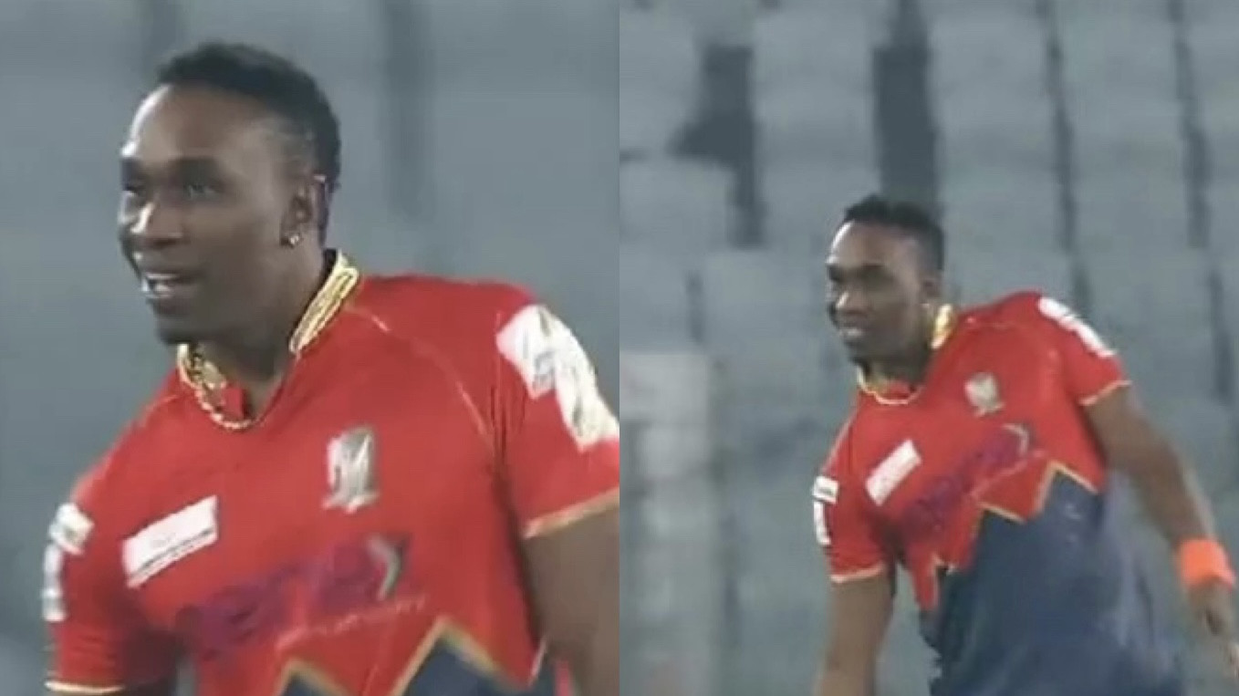 WATCH - Dwayne Bravo does the ‘Srivalli’ dance step after taking wicket in BPL 2022