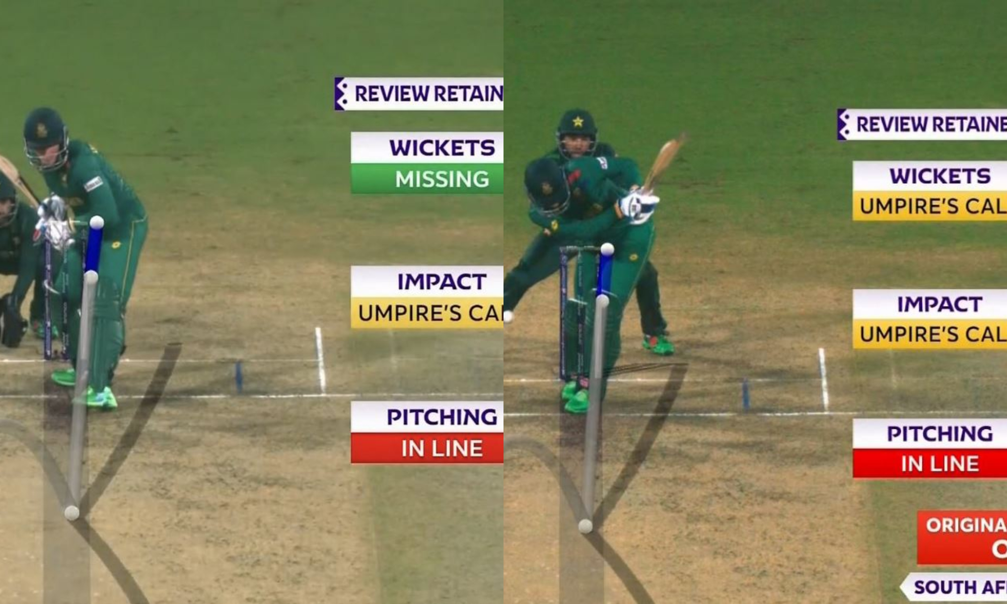 Rassie van der Dussen dismissal via DRS  | X