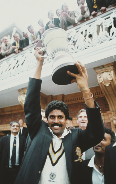 Kapil Dev with World Cup 1983 Trophy | Getty 