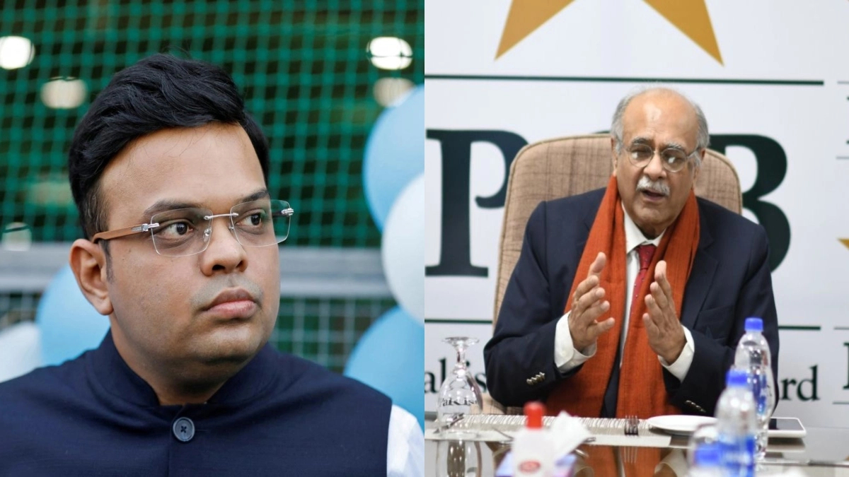 BCCI's Jay Shah and PCB chief Najam Sethi | Twitter