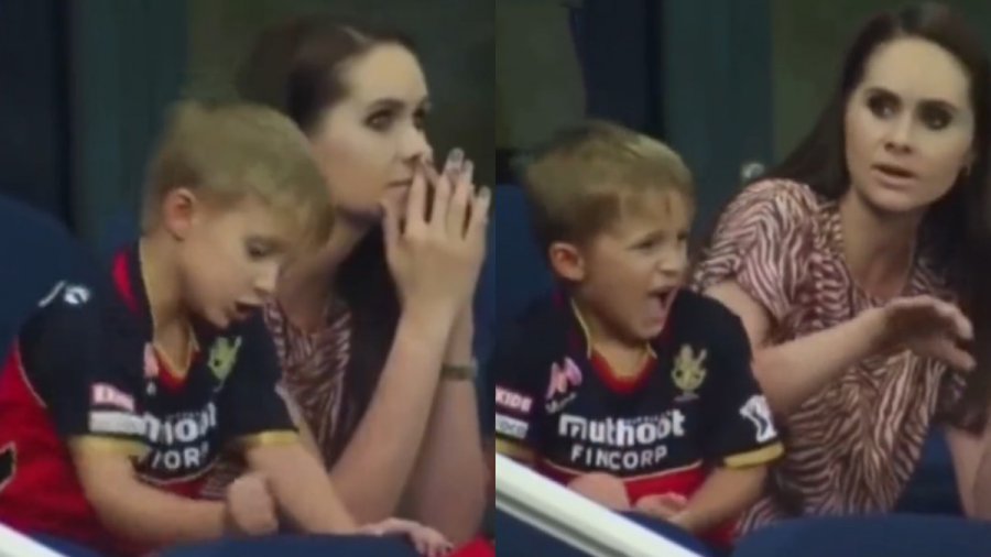 AB de Villiers' son and wife Danielle | Twitter