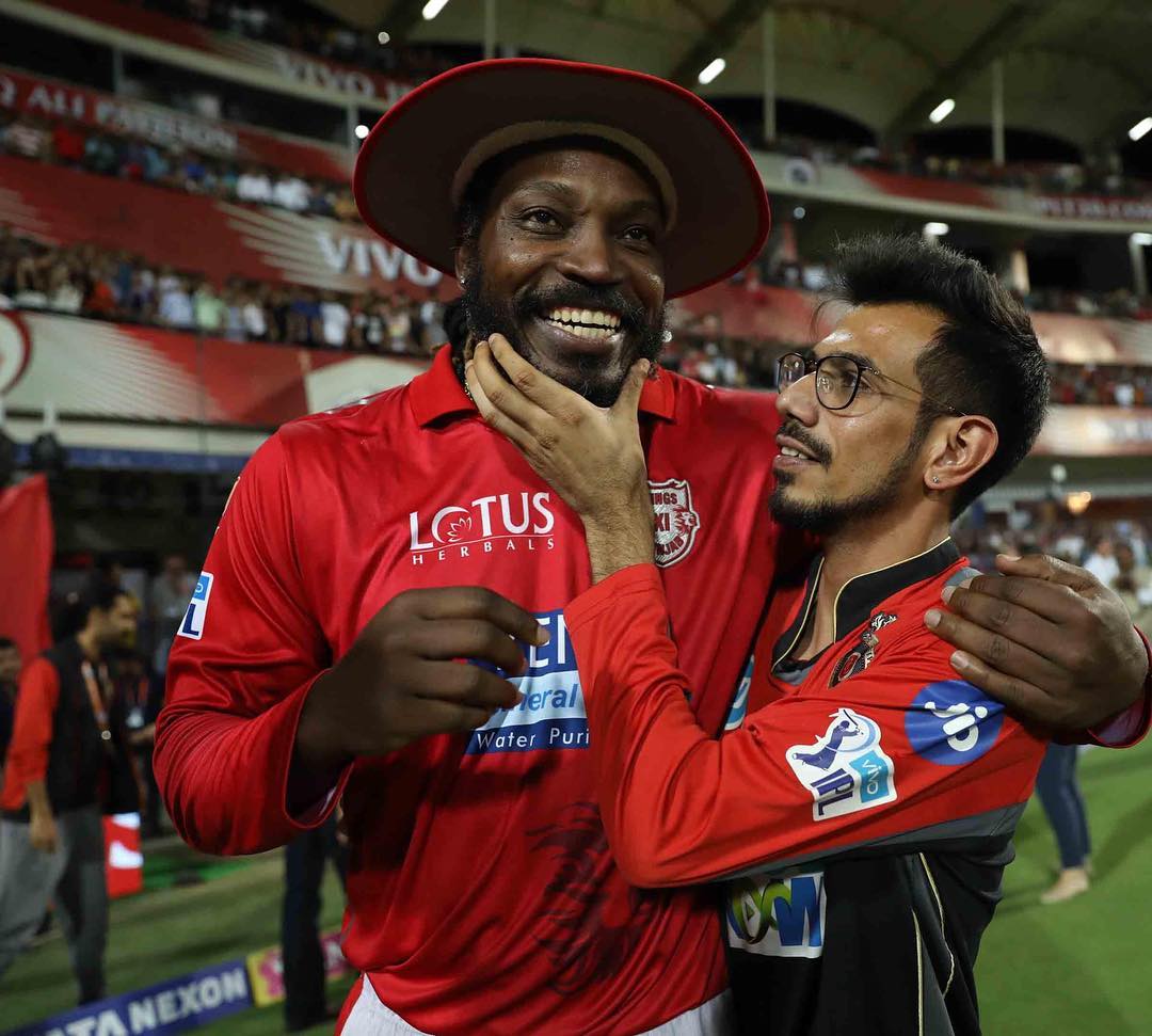 Yuzvendra Chahal and Chris Gayle | Twitter