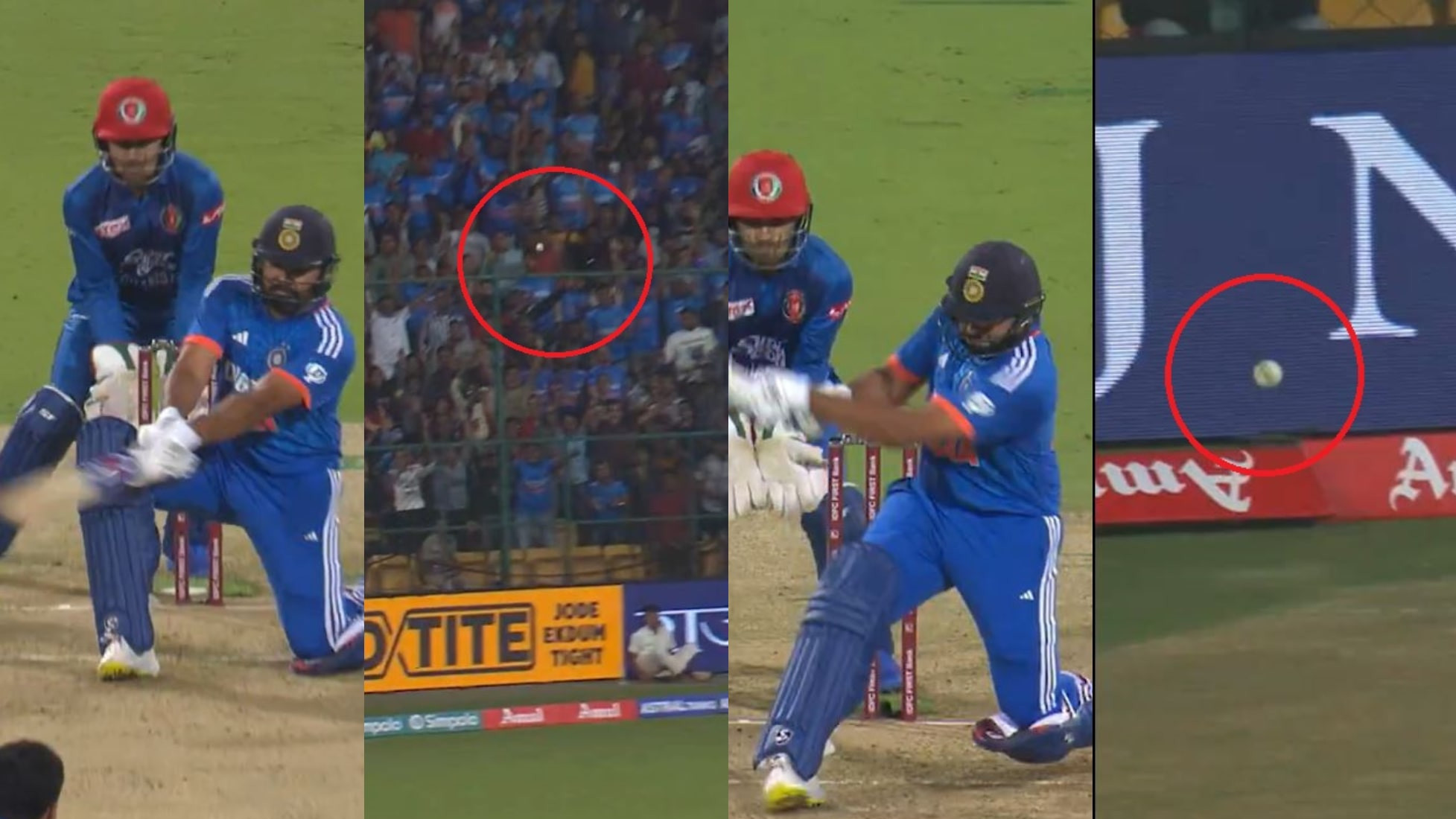 IND v AFG 2024: WATCH- Rohit Sharma’s switch-hit attempts result in a six and a four