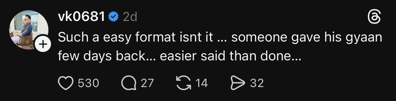 Photo: Vikas Kohli Threads