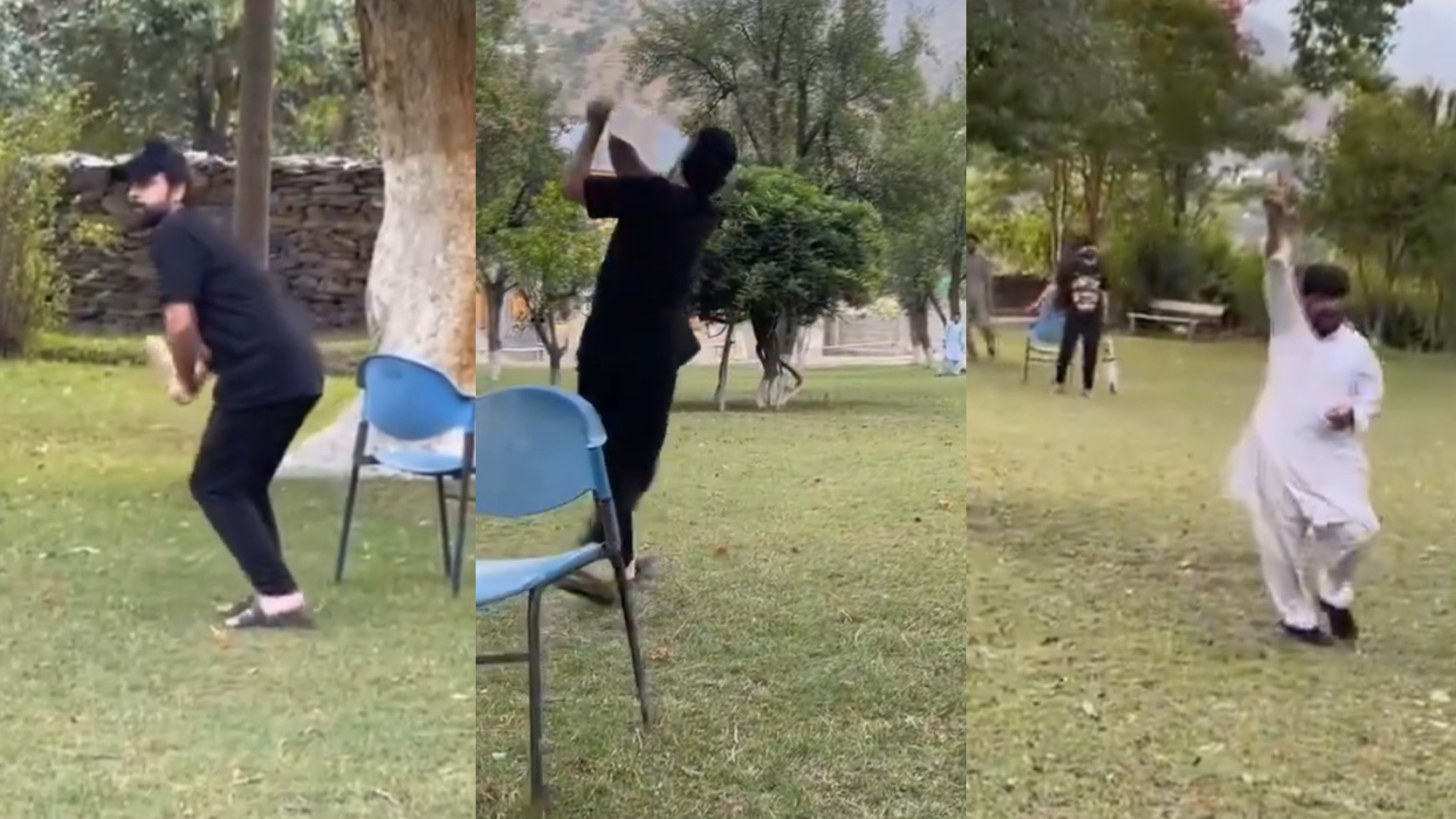 WATCH- Ahmad Shahzad gets clean bowled thrice in four balls by a local bowler 