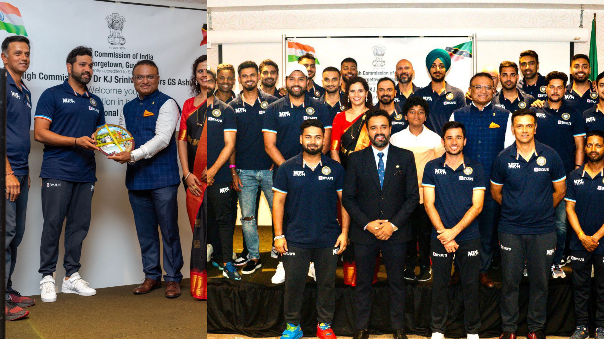 WI v IND 2022: Indian team hosted by Indian High commissioner in St. Kitts ahead of second T20I in Basseterre