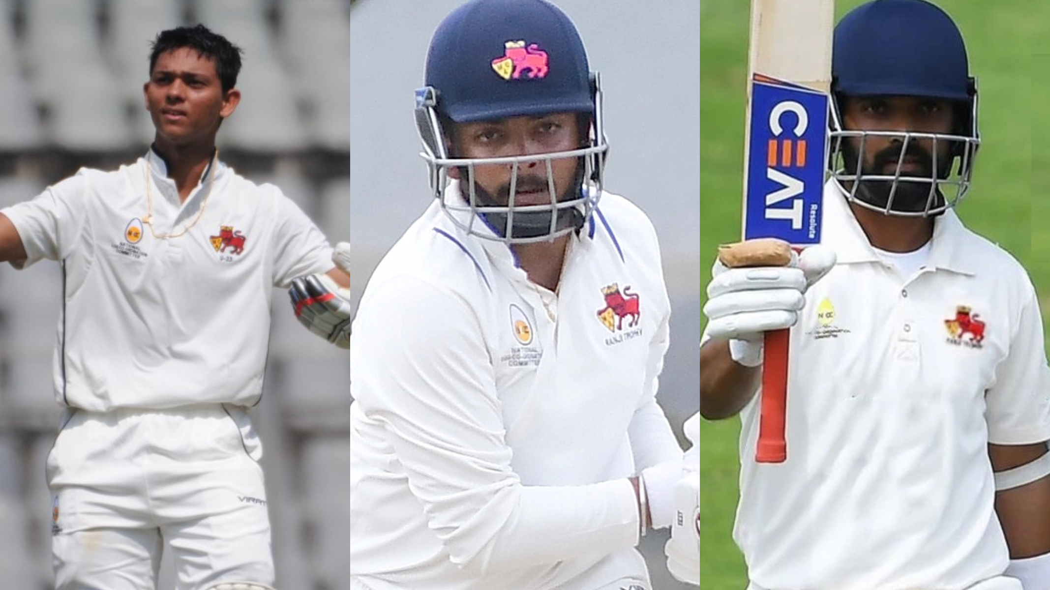 Jaiswal and Rahane made double tons, while Shaw made a century for WZ against NEZ | Twitter