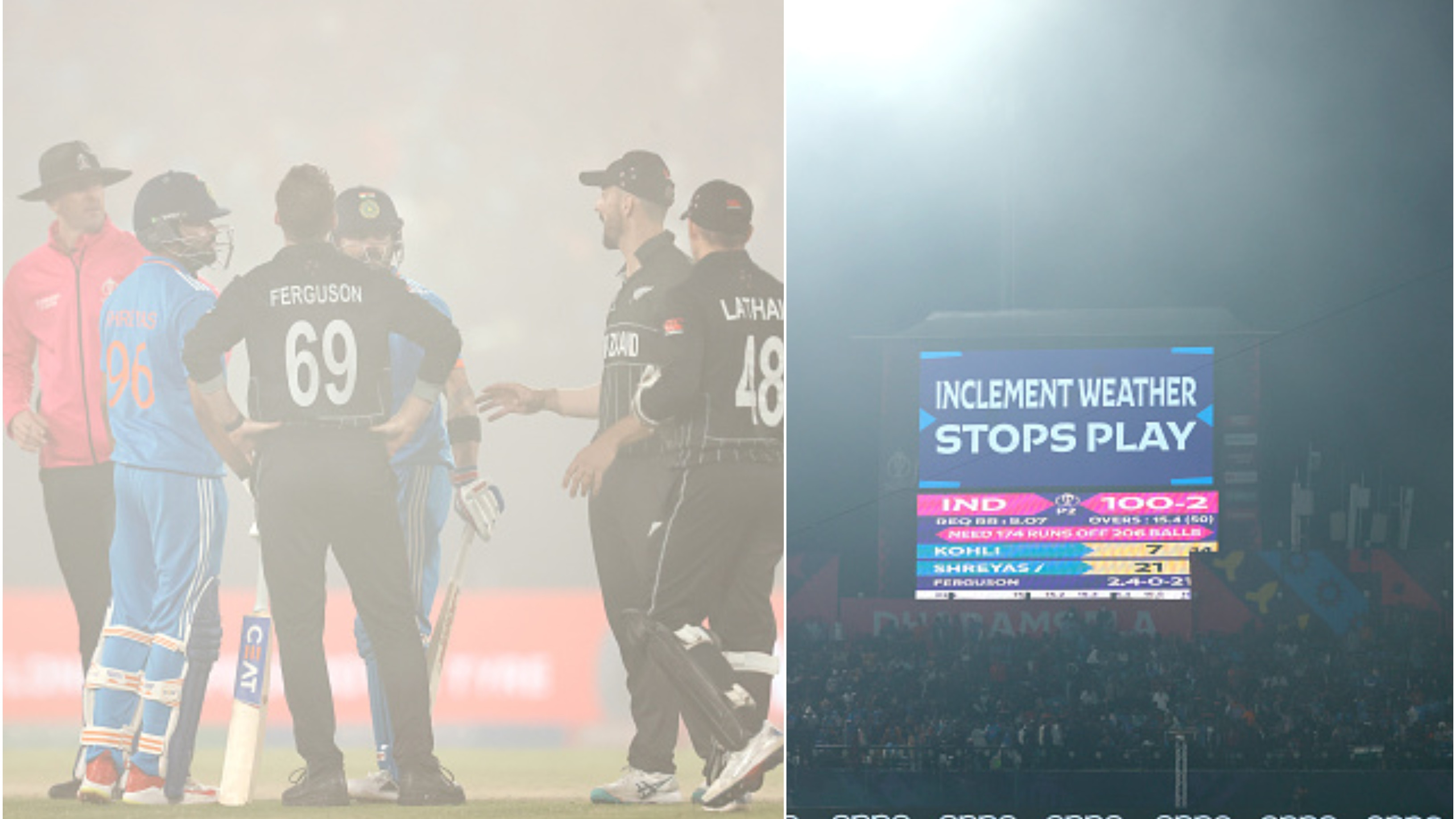 CWC 2023: WATCH – Heavy fog interrupts play in Dharamsala during India’s chase versus New Zealand