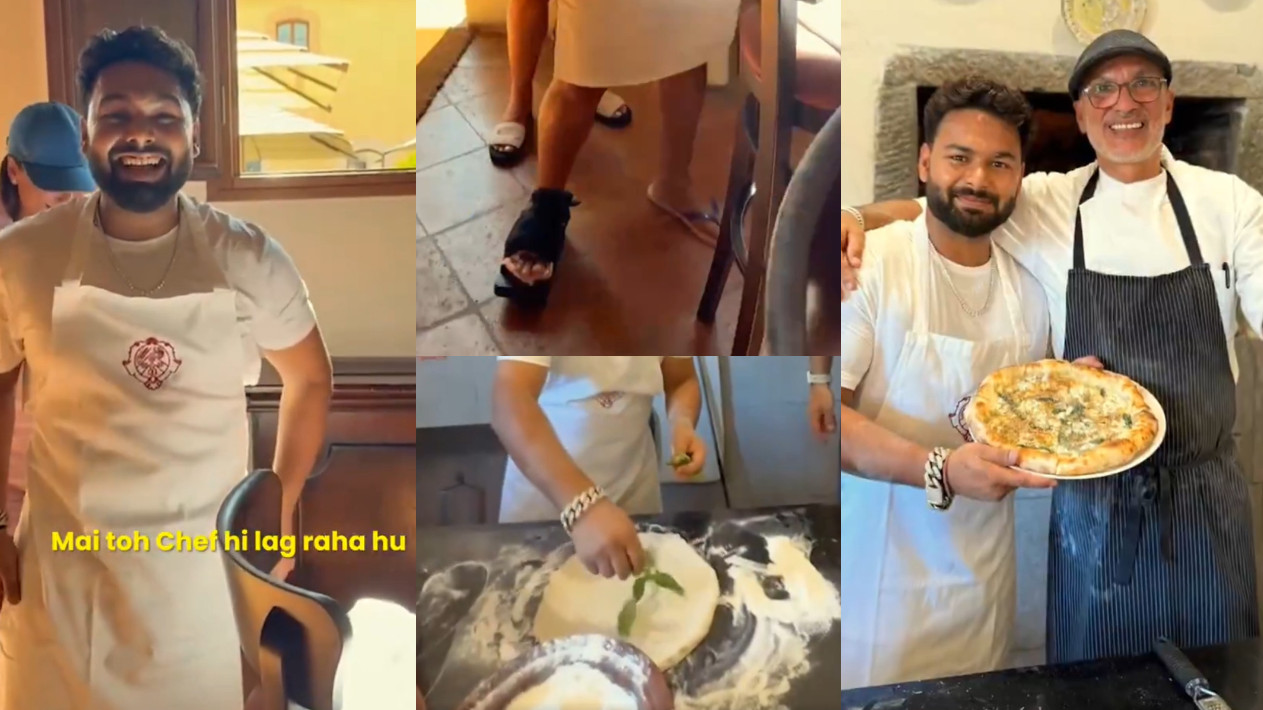 WATCH- Rishabh Pant turns chef, bakes a pizza from scratch despite broken foot