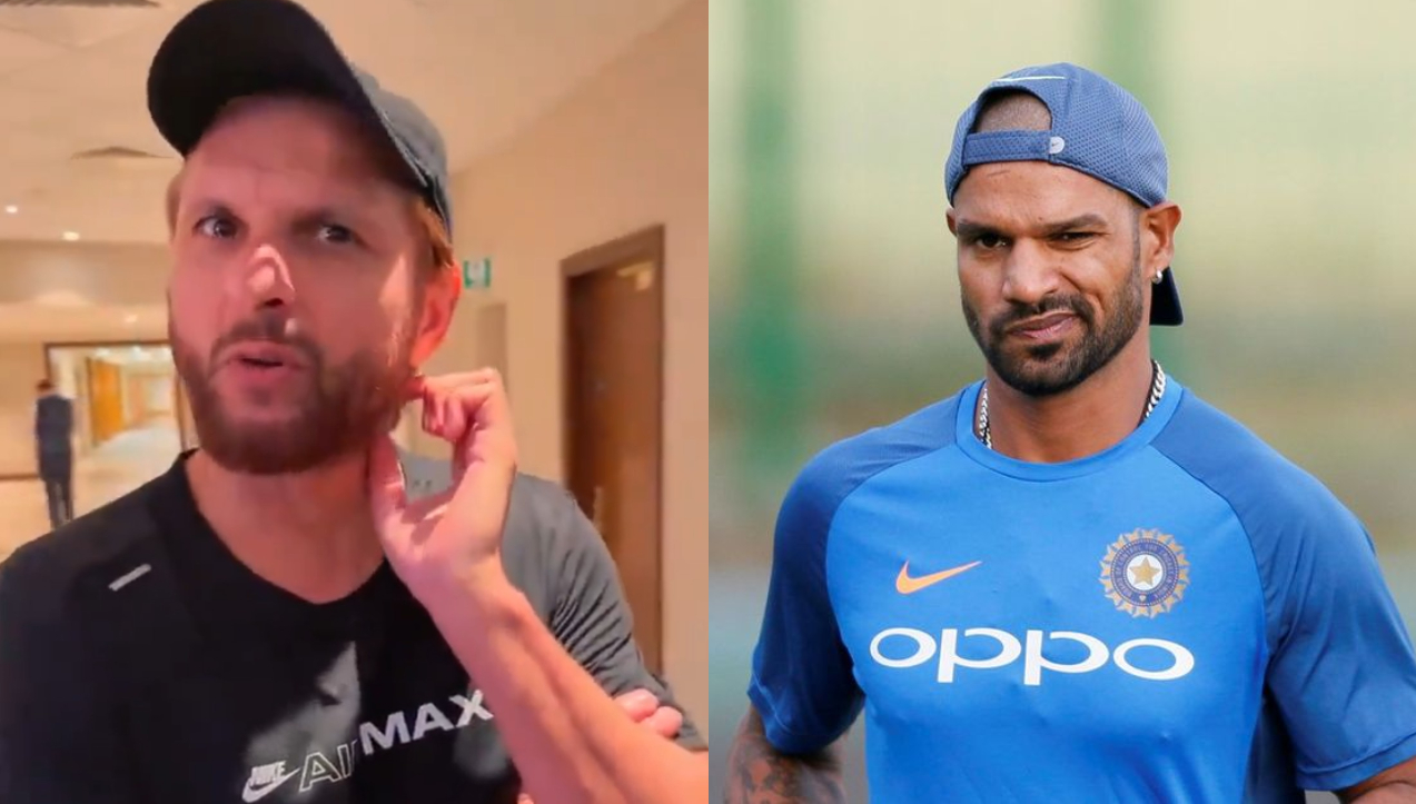 Shahid Afridi took a sly dig at Shikhar Dhawan for being the first one to refuse | X