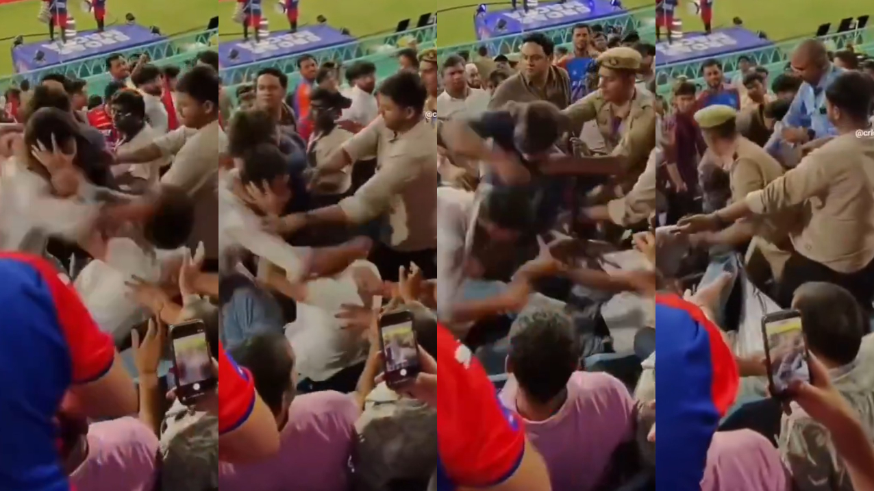 Punches and kicks were thrown by spectators during LSG v DC game in Lucknow | X
