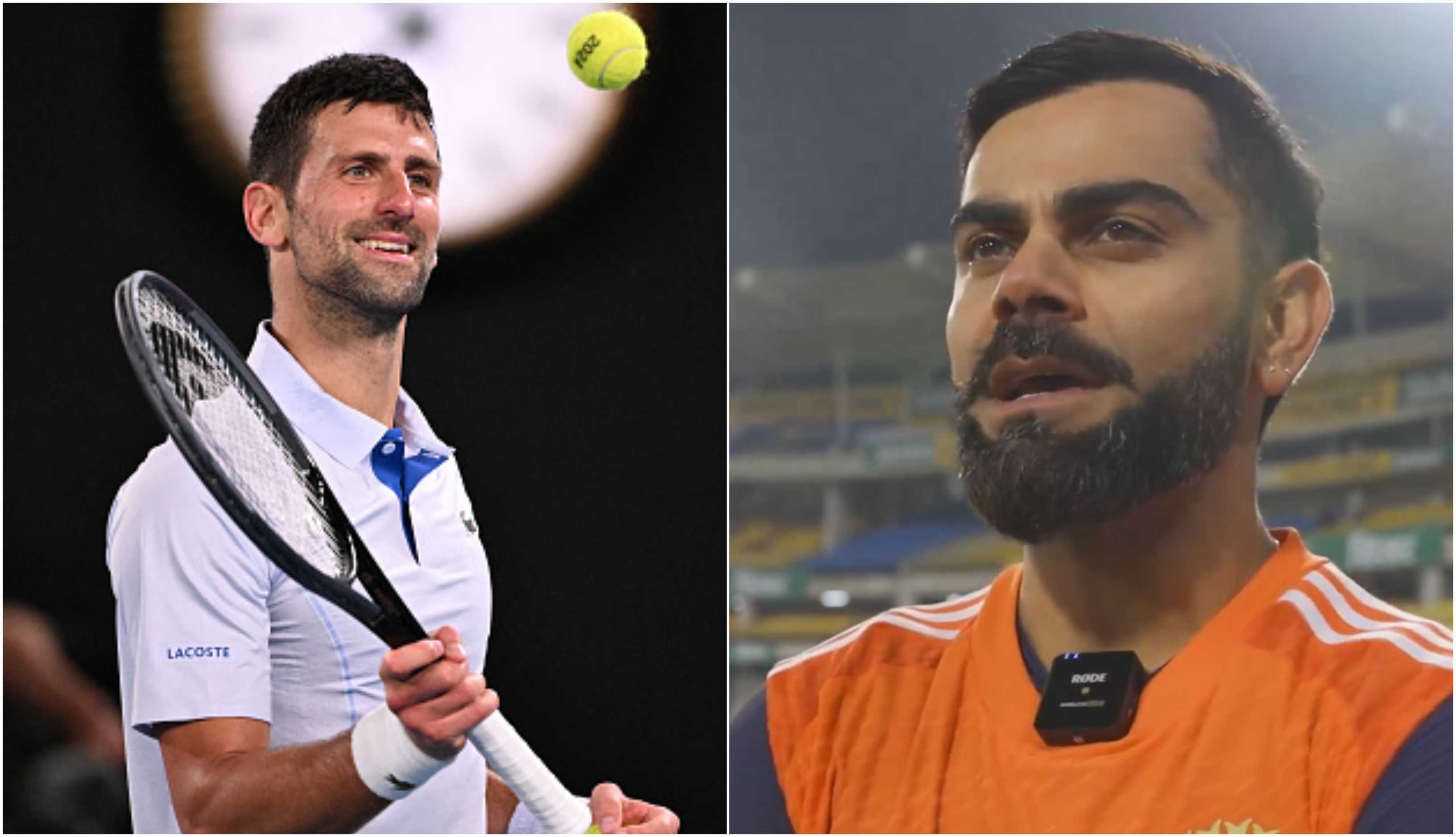 Novak Djokovic and Virat Kohli | Getty/BCCI