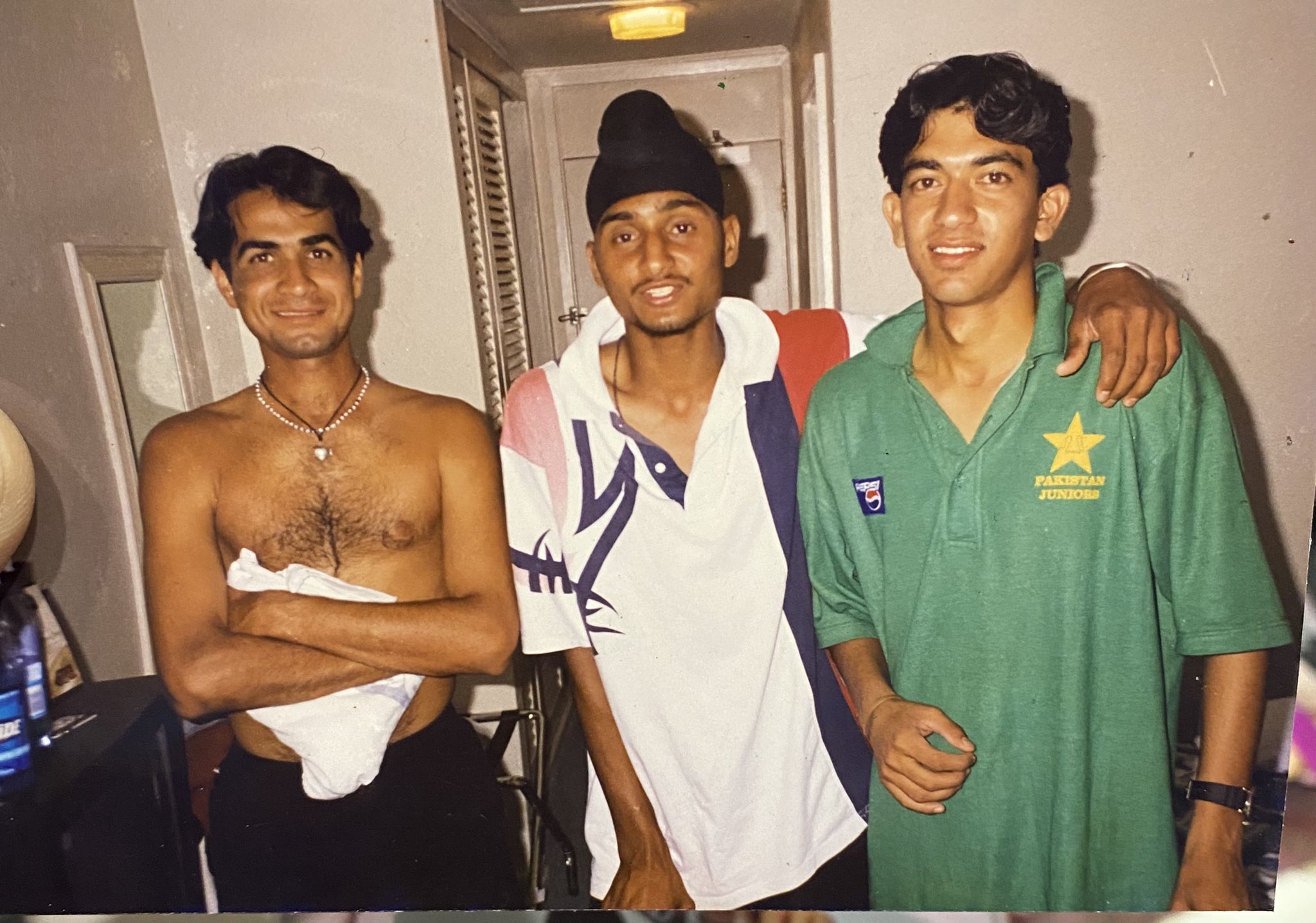 Harbhajan Singh, Imran Tahir and Hasan Raza | Twitter 