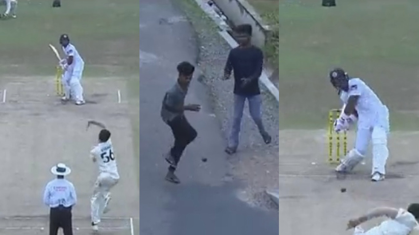 SL v AUS 2022: WATCH - Dinesh Chandimal's six hits person walking on the streets in Galle 