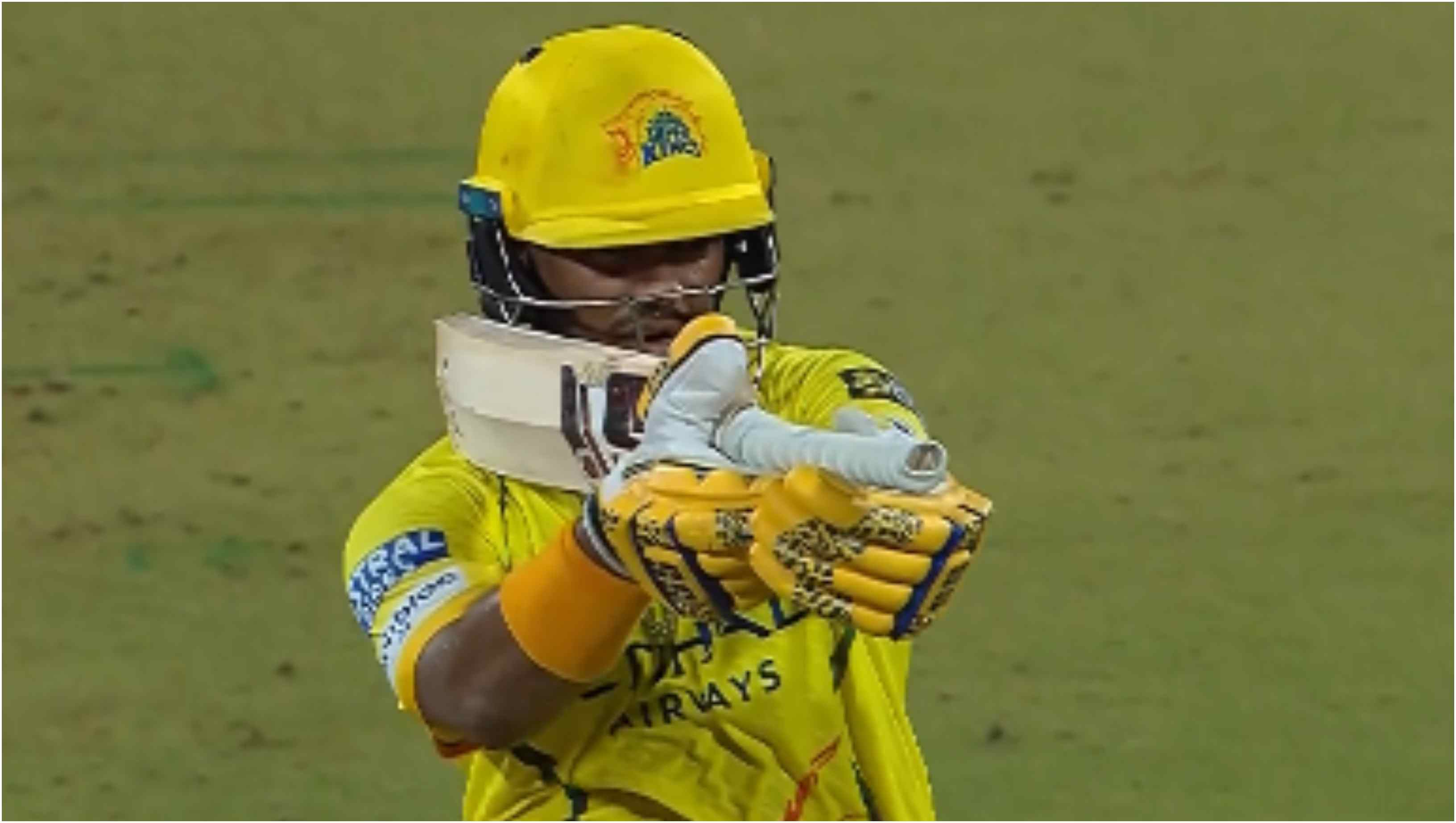 Kartik Sharma's gunshot celebration | IPL/Screengrab