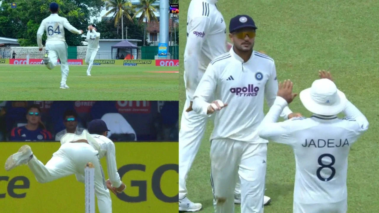 Shubman Gill's brilliant catch to dismiss Kamindu Mendis | X