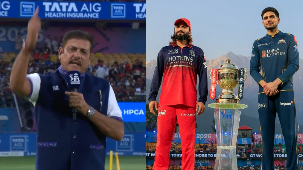 IPL 2026: ‘Did he have a peg?’- Ravi Shastri mocked for awkward toss conversation with GT and RCB captains in Qualifier 1